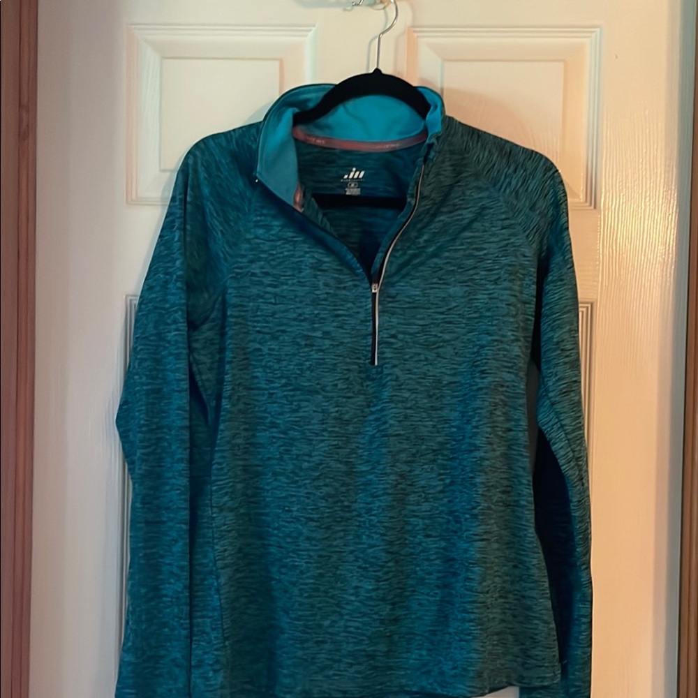 Moretultra/ Teal Quarter-Zip Pullover